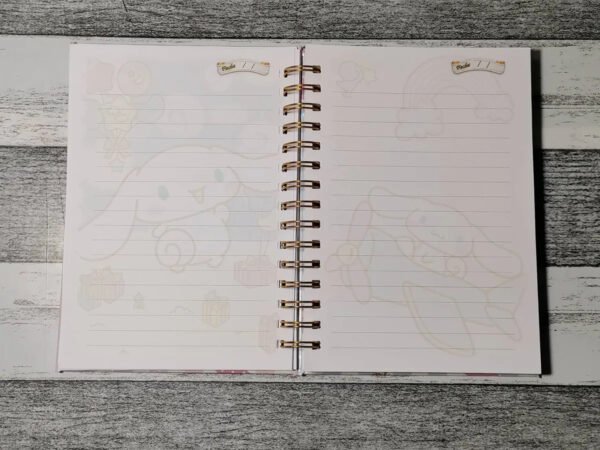 Cinnamoroll Cuaderno Holográfico Con Esquelas Anime Kawaii