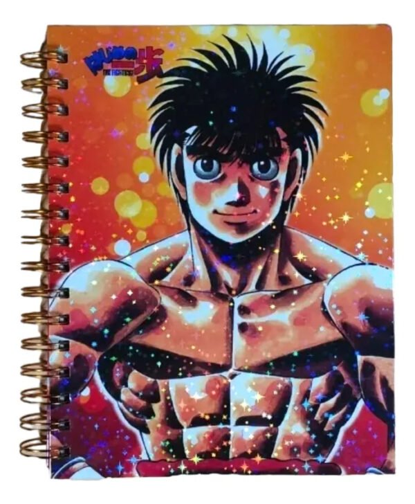 D_NQ_NP_2X_607948-MLC76012854583_042024-F Hajime No Ippo Cuaderno Holográfico Anime Espiritu De Lucha