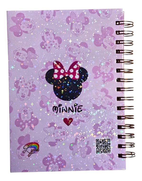 Minnie Mouse Cuaderno Holográfico Con Esquelas Y Bolsillo