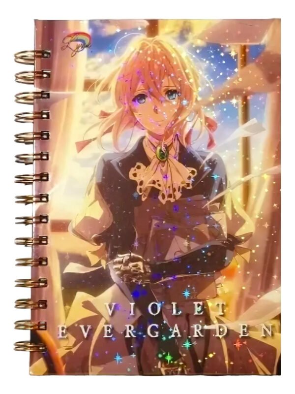 D_NQ_NP_2X_616258-MLC76582857352_062024-F Violet Evergarden Cuaderno Holográfico Con Esquelas Anime