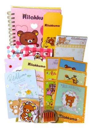 D_NQ_NP_2X_617482-MLC92291481350_092025-F Rilakkuma Pack Holográfico Cuaderno Anime