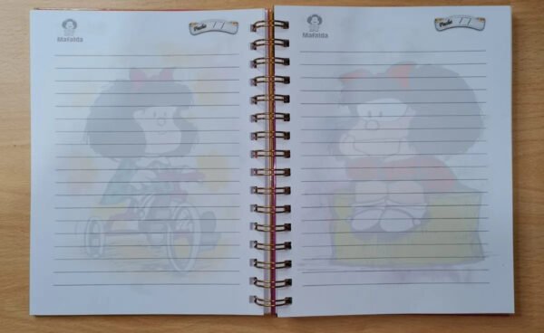 Mafalda Cuaderno Holográfico Con Esquelas Dibujos Animados
