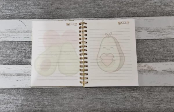 D_NQ_NP_2X_631248-MLC51205582366_082022-F Palta Cuaderno Holográfico Con Esquelas Aguacate Kawaii