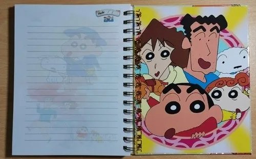 Crayon Shinchan Cuaderno Holográfico Con Esquelas Anime
