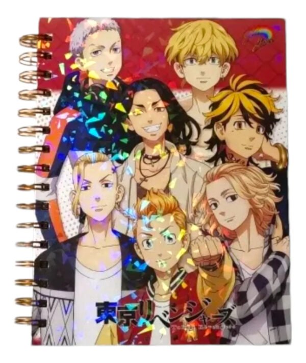 Tokyo Revengers Cuaderno Holográfico Con Diseño Anime Manga