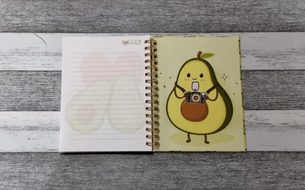 D_NQ_NP_2X_649459-MLC51205648026_082022-F Palta Cuaderno Holográfico Con Esquelas Aguacate Kawaii
