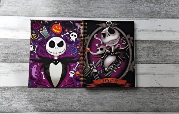 D_NQ_NP_2X_659465-MLC94363706157_102025-F El Extraño Mundo De Jack Cuaderno Holográfico Con Esquelas