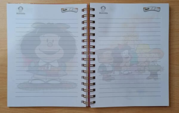Mafalda Cuaderno Holográfico Con Esquelas Dibujos Animados
