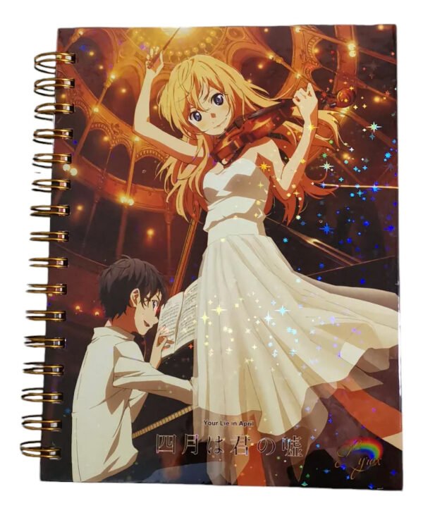D_NQ_NP_2X_691428-MLC78444223124_082024-F Your Lie In April Cuaderno Holográfico Con Esquelas Shigatsu