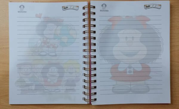 Mafalda Cuaderno Holográfico Con Esquelas Dibujos Animados