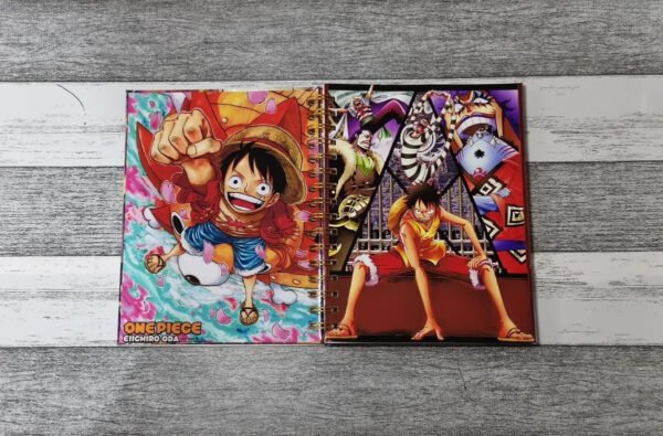One Piece Cuaderno Holográfico Con Esquelas Anime Luffy Zoro