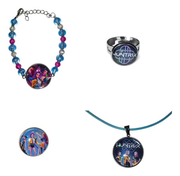 Las Guerreras K-pop Set Pulsera Collar Anillo Bisuteria