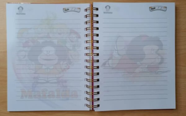 Mafalda Cuaderno Holográfico Con Esquelas Dibujos Animados