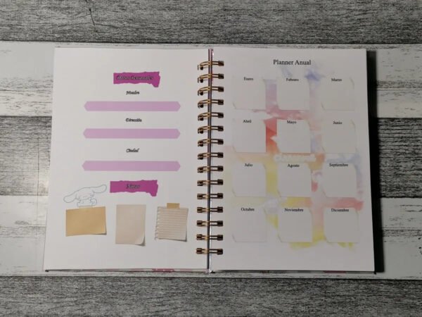 Cinnamoroll Cuaderno Holográfico Con Esquelas Anime Kawaii