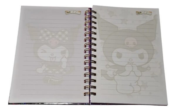 Kuromi Cuaderno Holográfico Con Esquelas Anime Kawaii
