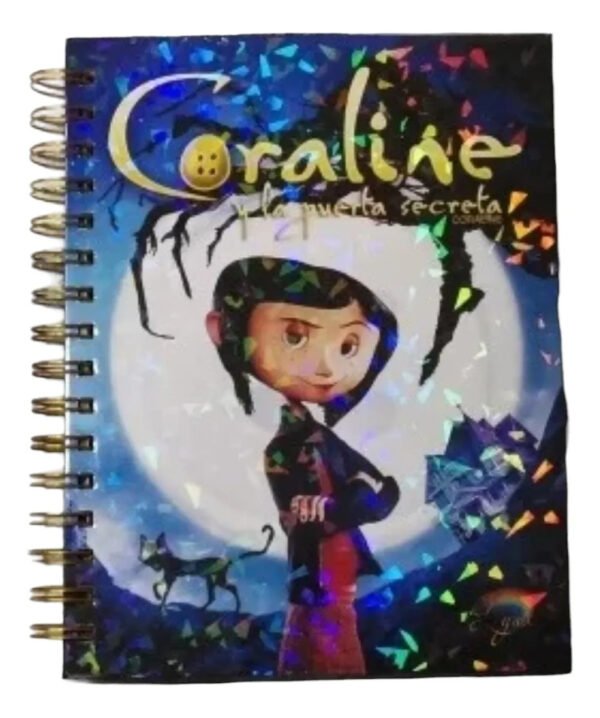 Coraline Cuaderno Holográfico Hojas Con Esquelas