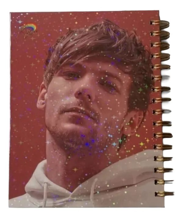 Louis Tomlinson Cuaderno Holográfico Con Esquelas