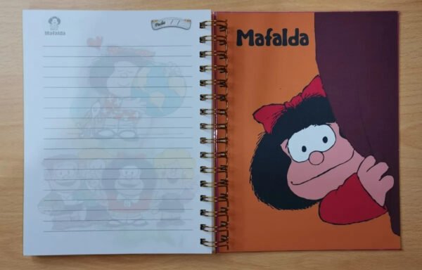 Mafalda Cuaderno Holográfico Con Esquelas Dibujos Animados