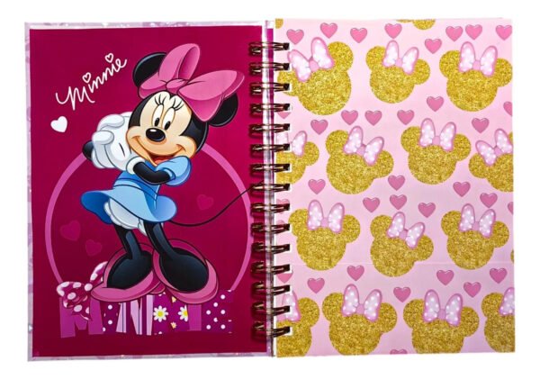 Minnie Mouse Cuaderno Holográfico Con Esquelas Y Bolsillo