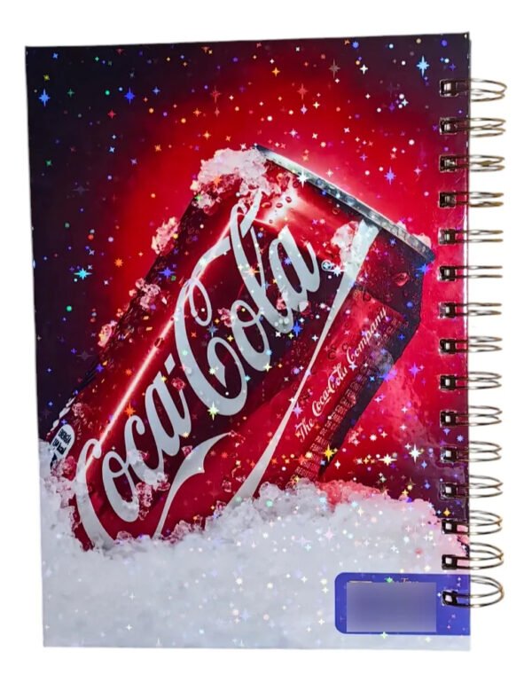 Coca Cola Pack Holografico Cuaderno Stickers