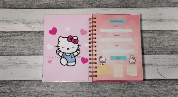 D_NQ_NP_2X_760391-MLC52528697745_112022-F Hello Kitty Diario De Vida Holográfico Con Esquelas Anime