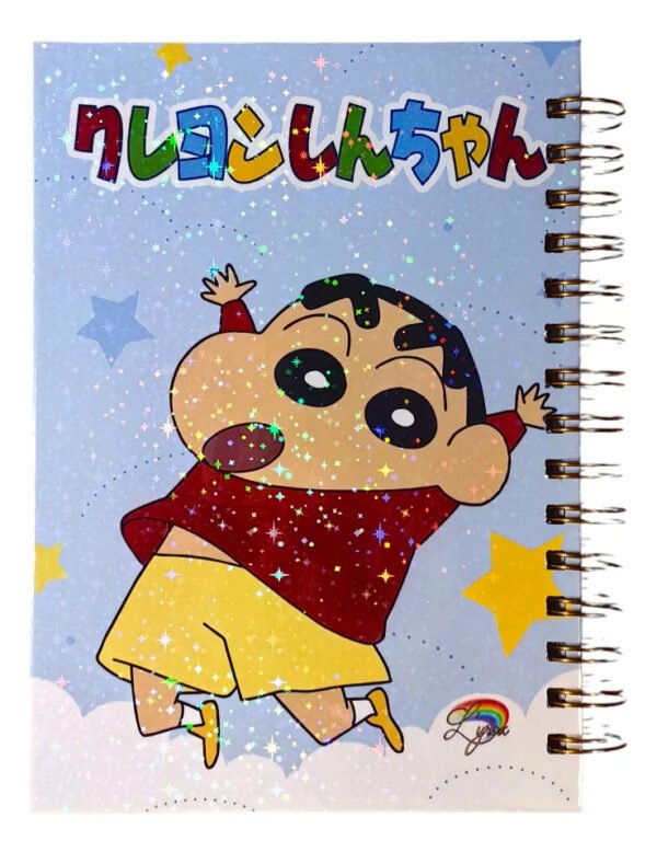 Shinchan Cuaderno Tapas Duras Holograficas Con Esquelas