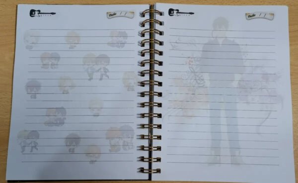 Given Cuaderno Holográfico Con Esquelas Anime
