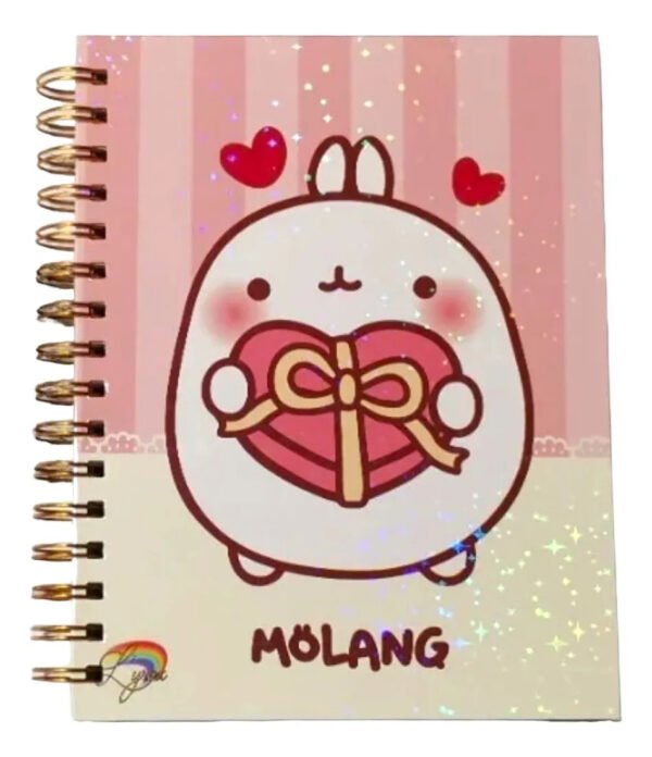 D_NQ_NP_2X_775281-MLC75771422472_042024-F Cuaderno Molang Holográfico Anime Kawaii