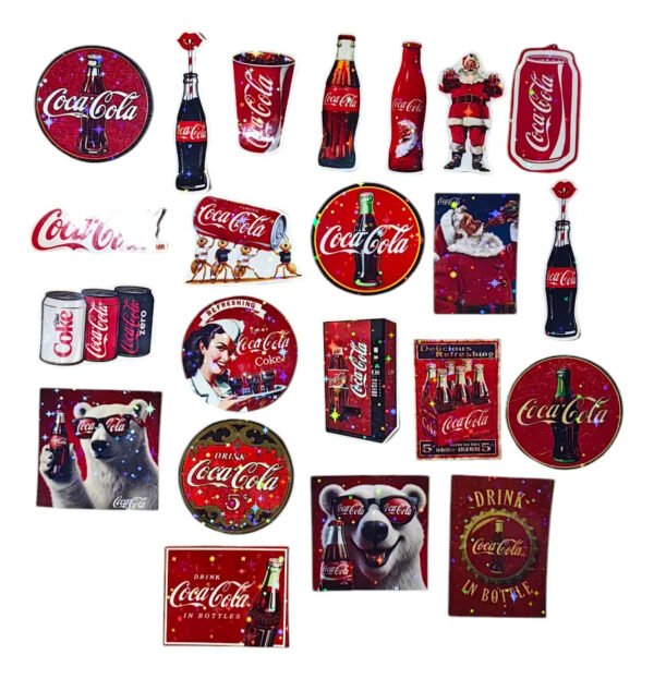 Coca Cola Pack Holografico Cuaderno Stickers
