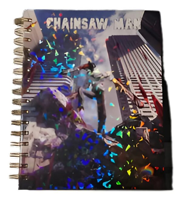 D_NQ_NP_2X_781199-MLC80479348490_112024-F Chainsaw Man Cuaderno Holográfico Con Esquelas Anime