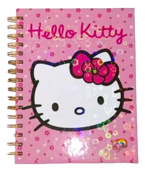 Cuaderno Hello Kitty Holográfico Anime Kawaii