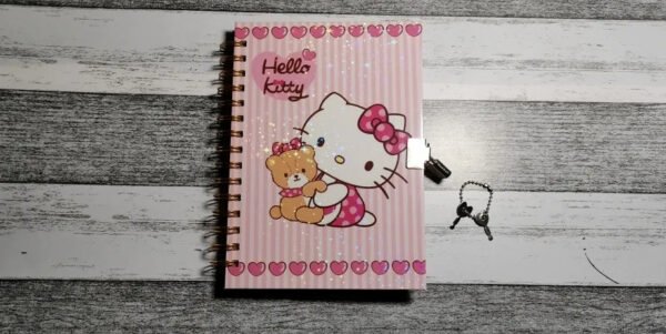 D_NQ_NP_2X_784316-MLC52528644975_112022-F Hello Kitty Diario De Vida Holográfico Con Esquelas Anime
