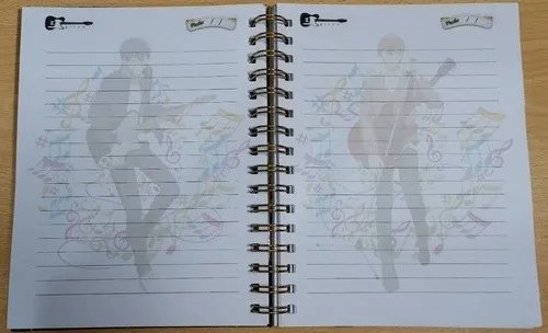Given Cuaderno Holográfico Con Esquelas Anime