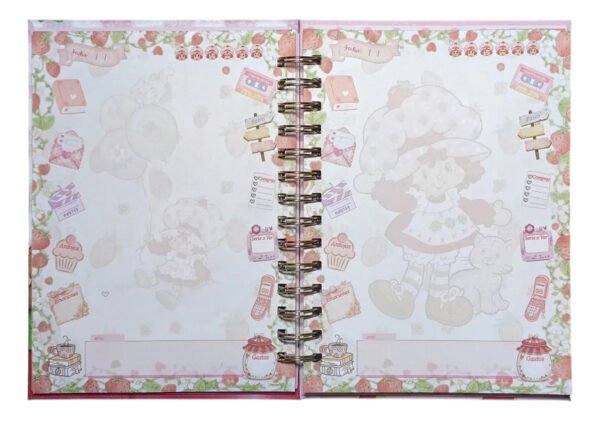 Frutillita Agenda 2026 Tapas Duras Efecto Glitter Diamante