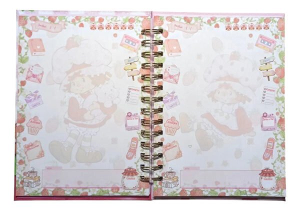 Frutillita Agenda 2026 Tapas Duras Efecto Glitter Diamante