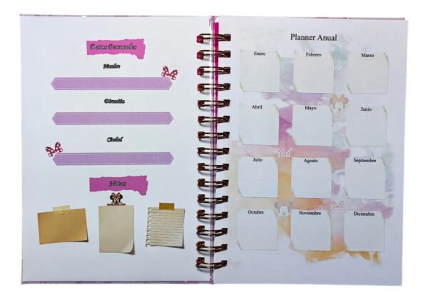 Minnie Mouse Cuaderno Holográfico Con Esquelas Y Bolsillo