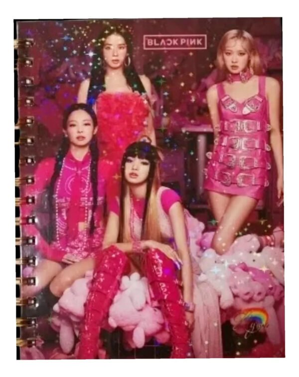 D_NQ_NP_2X_818695-MLC77903967032_082024-F Blackpink Cuaderno Holográfico Con Esquelas K-pop Black Pink