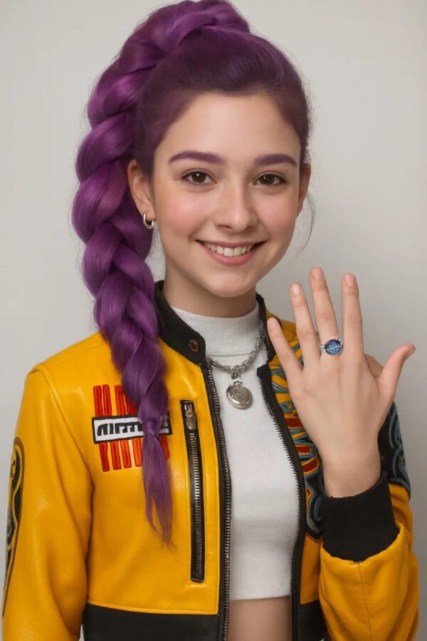 D_NQ_NP_2X_826718-MLC99299395301_112025-F Las Guerreras Kpop Anillo Metalico Ajustable Holografico Negro Ajustable