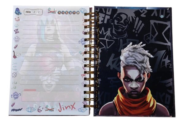 D_NQ_NP_2X_831372-MLC81519730856_012025-F Jinx Agenda Portada Glitter Powder Ekko Arcane