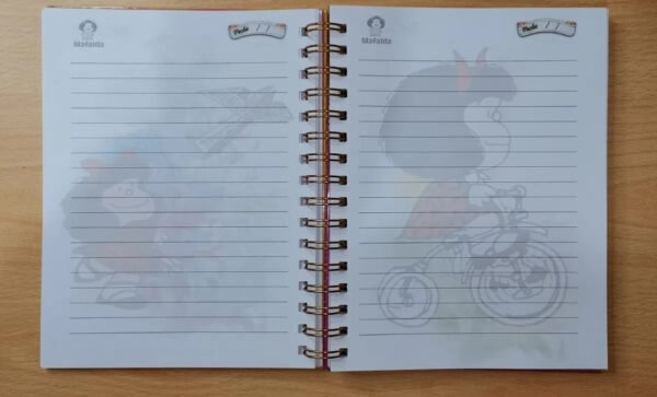 Mafalda Cuaderno Holográfico Con Esquelas Dibujos Animados