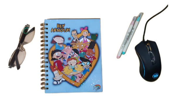 Hey Arnold Cuaderno Holográfico Con Diseño Anime Nickelodeon