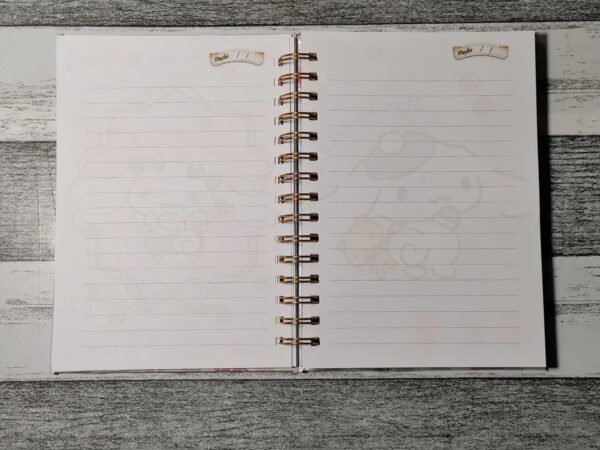 Cinnamoroll Cuaderno Holográfico Con Esquelas Anime Kawaii