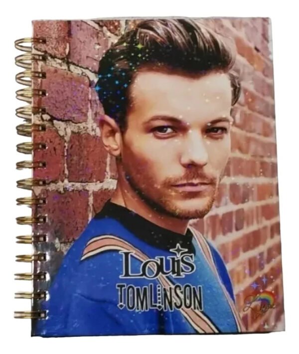 Louis Tomlinson Cuaderno Holográfico Con Esquelas