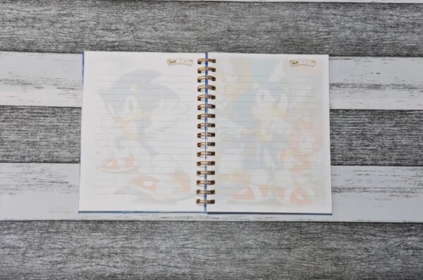 Cuaderno Sonic Holográfico Anime / Agenda Video Juegos Gamer
