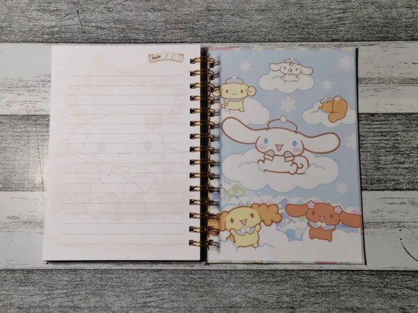 Cinnamoroll Cuaderno Holográfico Con Esquelas Anime Kawaii