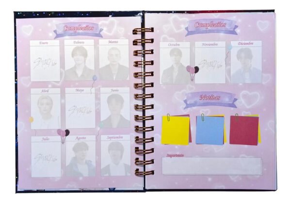 Stray Kids Agenda 2026/27 - 18 Cards Holograficas + Poster