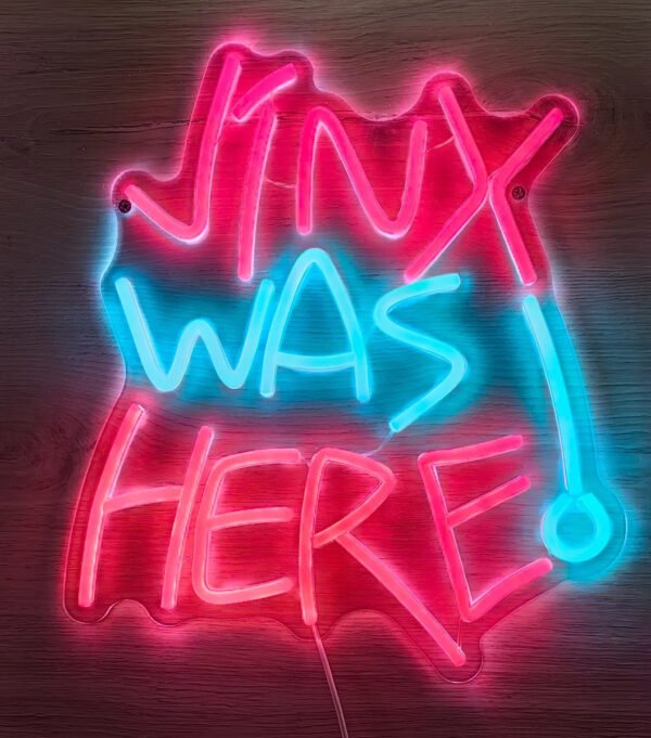 D_NQ_NP_2X_922904-MLC83564183383_042025-F Jinx Was Here Letrero Neon Luminoso Usb Arcane Jinx Was Here