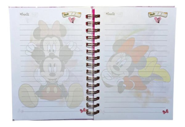 Minnie Mouse Cuaderno Holográfico Con Esquelas Y Bolsillo