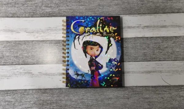 Coraline Cuaderno Holográfico Hojas Con Esquelas