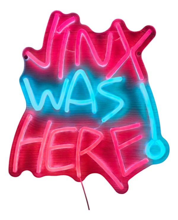 D_NQ_NP_2X_929778-MLC83272602500_042025-F Jinx Was Here Letrero Neon Luminoso Usb Arcane Jinx Was Here